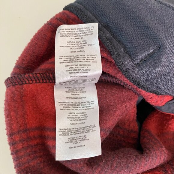 Columbia Mens Red & Black Plaid Sherpa Lined Fleece Jacket‎ Size M - Picture 7 of 9
